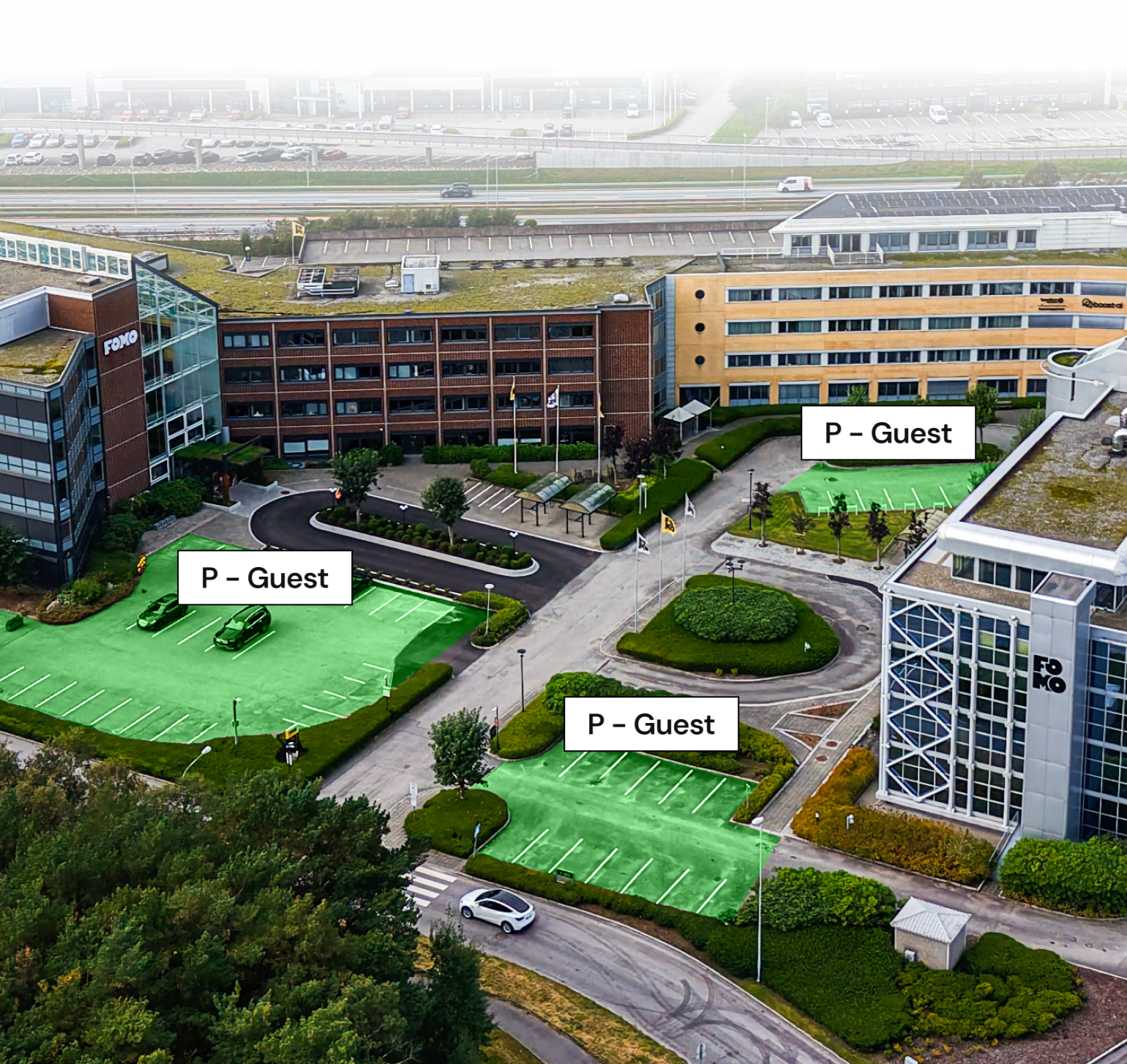 FOMO campus aerial view