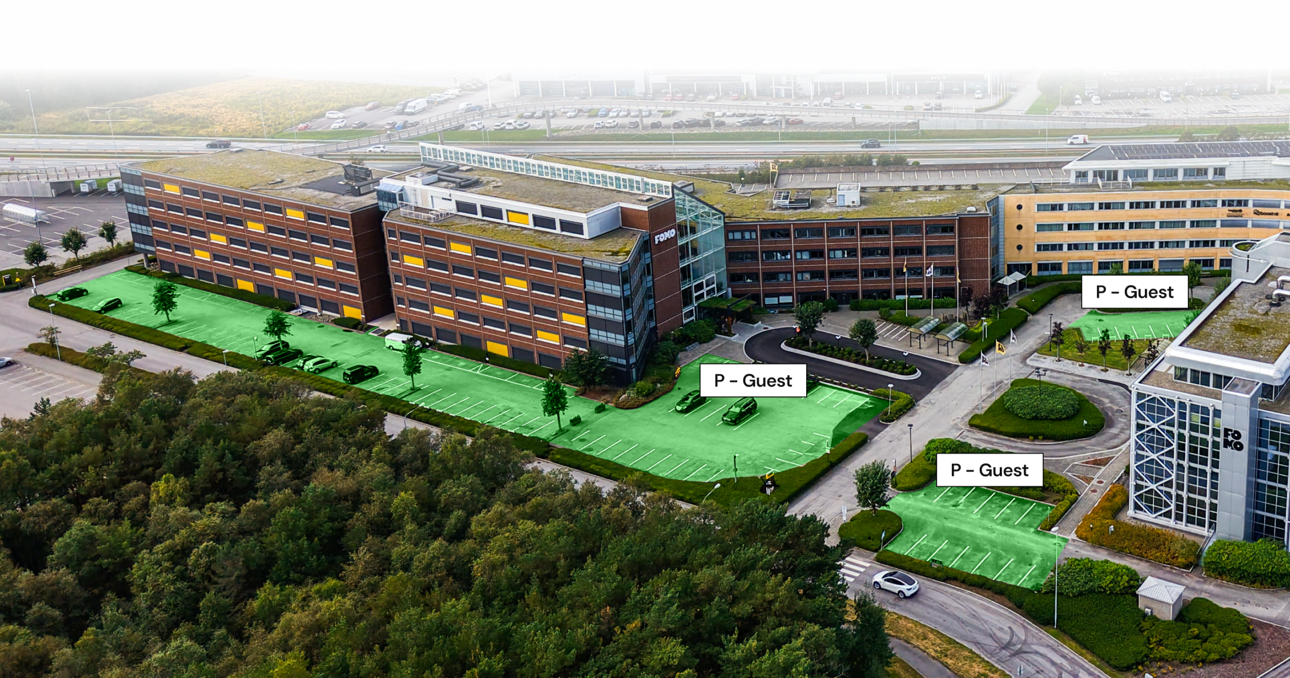 FOMO campus aerial view